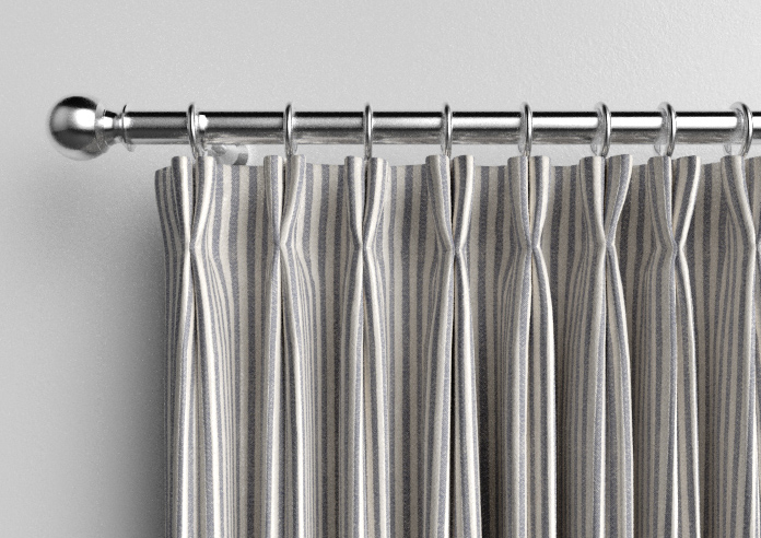 Emily Bond Oscar Stripe, Indigo - Made to Measure Curtains - Image 10